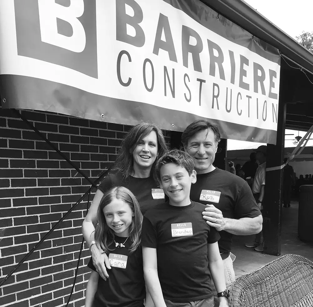 RJ and Adrienne with family at contractor event