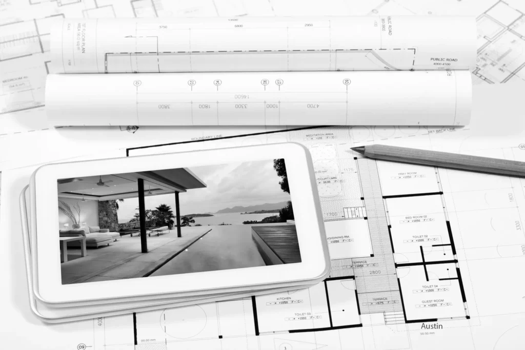 swimming pool web design plan in Austin