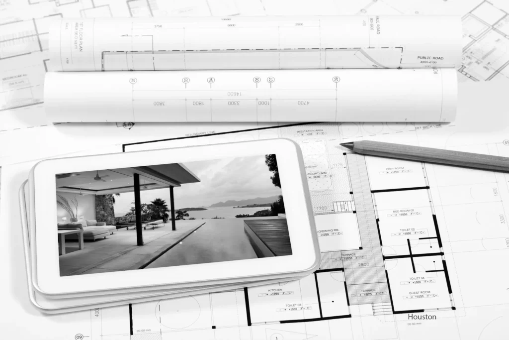 swimming pool web design plan in Houston